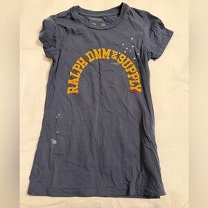 Women’s Ralph Lauren denim supply navy T-shirt paint splatter like new size XS